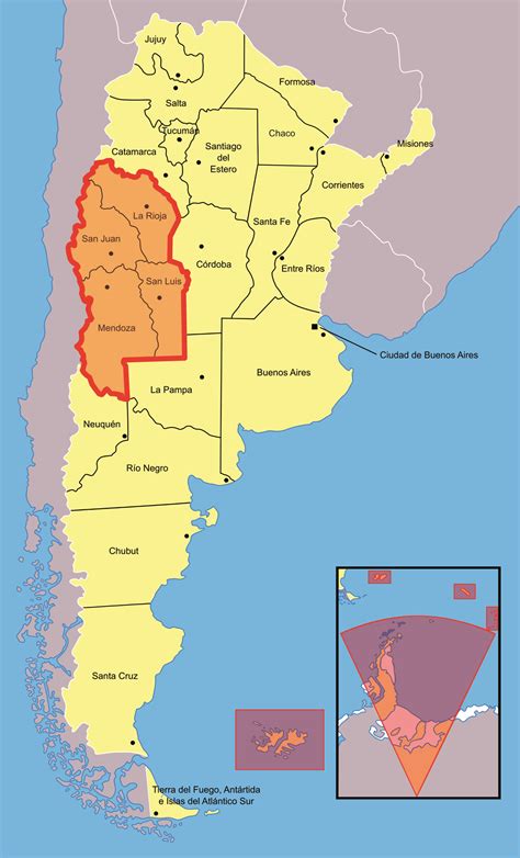 Cuyo Map .
